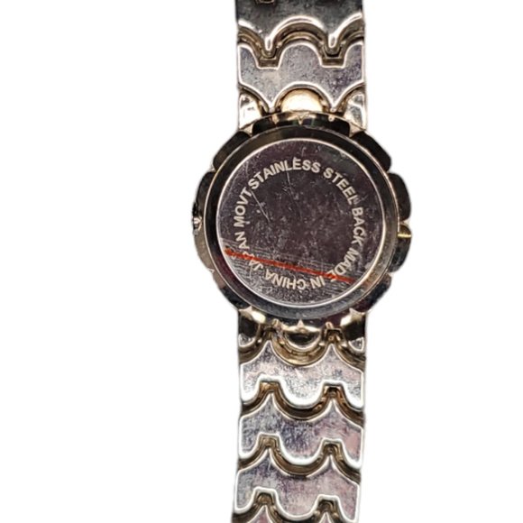 Vintage Cote d’ Azur Women’s Watch | Round Dial | Flower Crystal Bezel | Silver - Picture 3 of 4